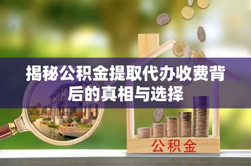 后壁揭秘公积金提取代办收费背后的真相与选择