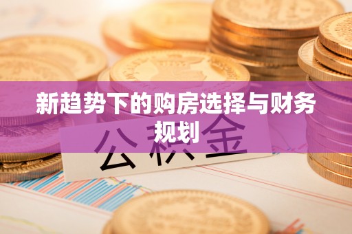 后壁新趋势下的购房选择与财务规划