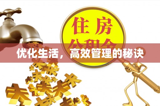 后壁优化生活，高效管理的秘诀