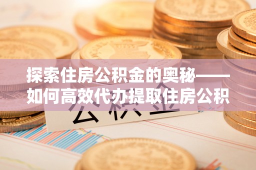 后壁探索住房公积金的奥秘——如何高效代办提取住房公积金