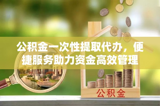 后壁公积金一次性提取代办，便捷服务助力资金高效管理